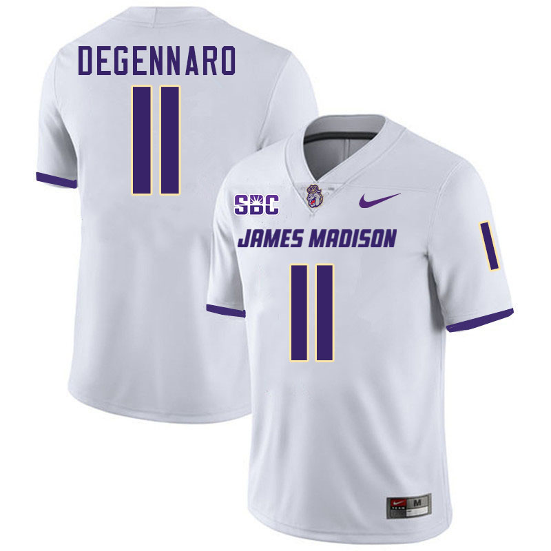 #11 Nick DeGennaro JMU Jersey,James Madison Dukes Football Jerseys Stitched-White #11 Nick DeGennaro JMU Jersey,James Madison Dukes Football Jerseys Stitched-White